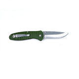 Ganzo G6252-GR Pocket Folding Knife Stainless Steel Blade Anti-Slip Fiberglass Handle with Clip Hunting Fishing Camping Outdoor Folder EDC Knife (Green)