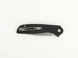 Ganzo G6803-BK Folding Pocket Knife 8CR14C Stainless Steel Blade G10 Anti-Slip Handle with Clip Hunting Fishing Camping Outdoor EDC Knife (Black)