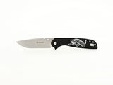 Ganzo G6803-TG Folding Pocket Knife 8CR14C Stainless Steel Blade G10 Anti-Slip Handle with Clip Hunting Fishing Camping Outdoor EDC Knife (Black Tiger Print)