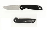 Ganzo G6803-BK Folding Pocket Knife 8CR14C Stainless Steel Blade G10 Anti-Slip Handle with Clip Hunting Fishing Camping Outdoor EDC Knife (Black)