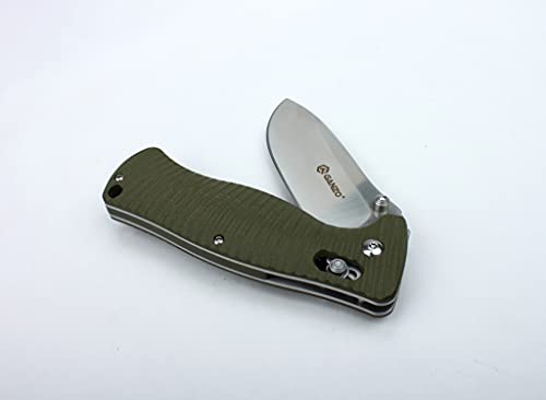 Ganzo G720-GR Tactical Folding Knife Window Breaker 440C Blade Army Gr