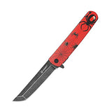 Ganzo G626-RD Folding Pocket Knife 440C Stainless Steel Blade Ergonomic Handle with Clip Camping Fishing Hunting Gear Outdoor EDC Pocket Knife (Red)