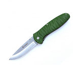 Ganzo G6252-GR Pocket Folding Knife Stainless Steel Blade Anti-Slip Fiberglass Handle with Clip Hunting Fishing Camping Outdoor Folder EDC Knife (Green)