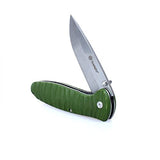 Ganzo G6252-GR Pocket Folding Knife Stainless Steel Blade Anti-Slip Fiberglass Handle with Clip Hunting Fishing Camping Outdoor Folder EDC Knife (Green)