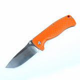 GANZO G722-OR Pocket Folding Knife 440C Stainless Steel Blade G10 Handle with Clip Camping Fishing Hunting EDC Knife (Orange)