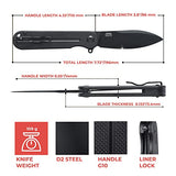 Firebird Ganzo FH922PT-GB Folding Pocket Knife D2 Steel Black Blade G10 Anti-Slip Handle with Clip Camping Hunting Fishing Gear Outdoor EDC Pocket Knife