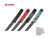 Ganzo G626-BS Folding Pocket Knife 440C Stainless Steel Blade ABS Handle with Clip Camping Fishing Hunting Outdoor EDC Knife (Black Samurai Print)