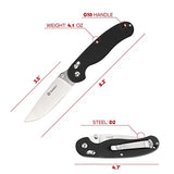 GANZO D727M-GR Pocket Folding Knife D2 Steel Blade G10 Handle with Clip Hunting Fishing Camping Outdoor EDC Knife