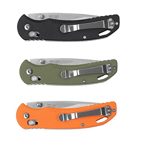  Firebird GANZO F7601 Pocket Folding Knife 440C Stainless Steel  Blade G-10 Anti-Slip Handle with Clip Hunting Gear Fishing Camping Folder  Outdoor EDC Knife (Grey) : Sports & Outdoors