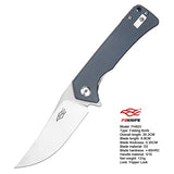 Ganzo Firebird FH923 Folding Pocket Knife Razor Sharp D2 Stainless Steel Blade Sturdy and Comfortable G10 Handle with Clip Perfect Size EDC Tool Smooth Action Outdoor Foldable Pocket Knife Hunting Fishing Hiking Gear Best Gift for Men Husband Father (Grey