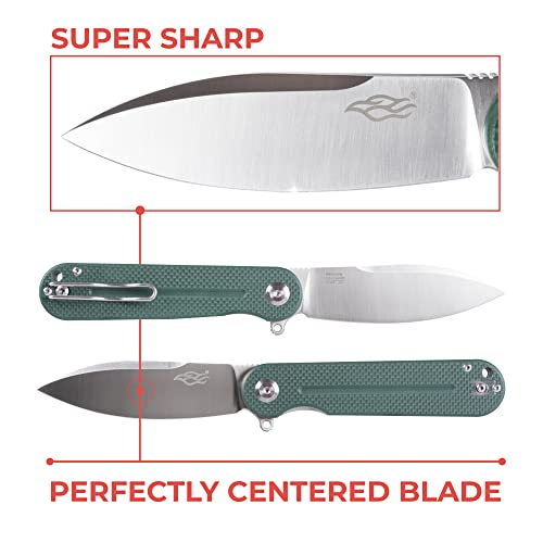  GANZO Firebird FH922-BK Pocket Folding Knife D2 Steel Blade G10  Anti-Slip Handle with Clip Camping Hunting Fishing Outdoor EDC EDC Utility  Knife Best Gift for Men Women (Black) : Sports 