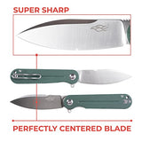 GANZO Firebird FH922-GB Pocket Folding Knife D2 Steel Blade G10 Anti-Slip Handle with Clip Camping Hunting Fishing Outdoor EDC Knife (Green)