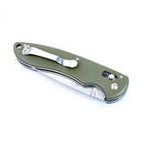 Ganzo G740-GR Folding Pocket Knife 440C Stainless Steel Blade G10 Anti-Slip Handle with Clip Axis Lock Fishing Hiking Camping Folder Outdoor EDC Knife (Green)