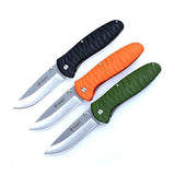 Ganzo G6252-OR Pocket Folding Knife Stainless Steel Blade Anti-Slip Fiberglass Handle with Clip Hunting Fishing Camping Outdoor Folder EDC Knife (Orange)