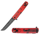 Ganzo G626-RD Folding Pocket Knife 440C Stainless Steel Blade Ergonomic Handle with Clip Camping Fishing Hunting Gear Outdoor EDC Pocket Knife (Red)