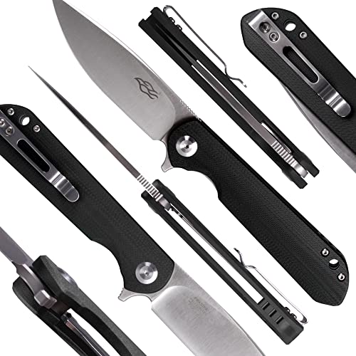 Firebird GANZO FH11-GB Taschen-Klappmesser, D2-Stahlklinge, Rutschfester G10 -Griff Mit Clip, Jagd, Angeln, Camping Klappmesser, Outdoor, Taschenmesser ( Grün