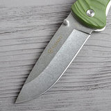 Ganzo G6252-GR Pocket Folding Knife Stainless Steel Blade Anti-Slip Fiberglass Handle with Clip Hunting Fishing Camping Outdoor Folder EDC Knife (Green)