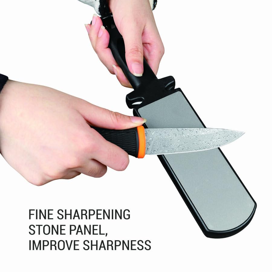 1pc Mini Knife Sharpener,Preset Carbide & Ceramic Stone Sharpeners